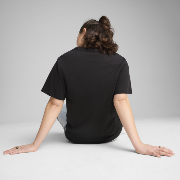 HER Graphic Relaxed Tee Women, PUMA Black, large-ZAF