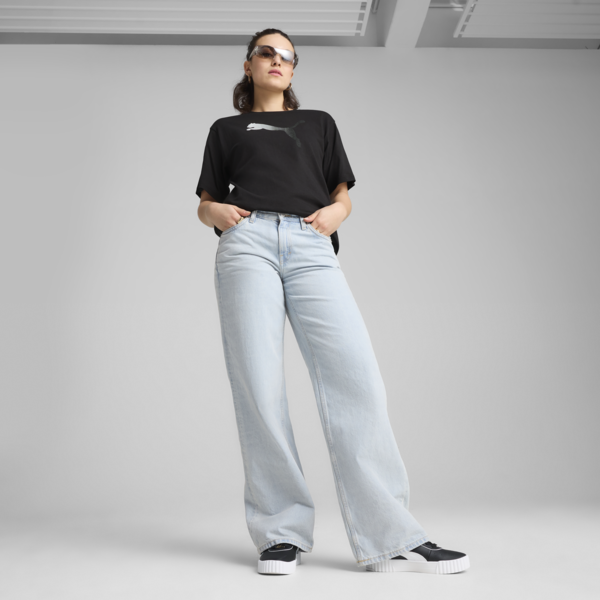 HER Graphic Relaxed Tee Women, PUMA Black, large-ZAF