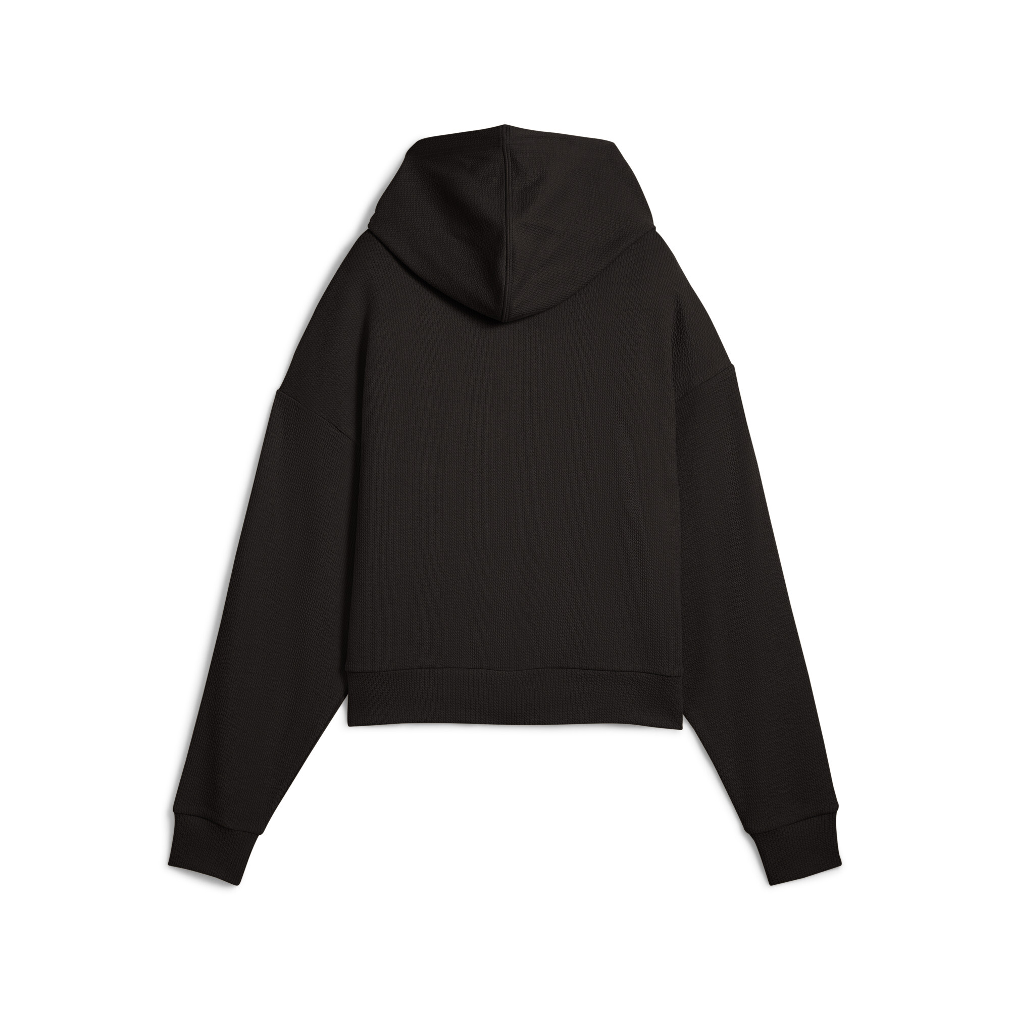 HER comfortabele cropped hoodie met volledige rits voor Dames, Zwart, Maat S | PUMA