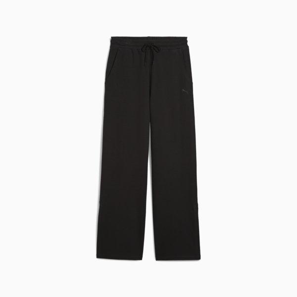 HER Comfort High-Waist Straight Pants Women, PUMA Black, large-ZAF