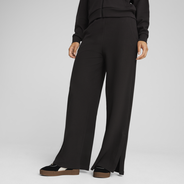 HER Comfort High-Waist Straight Pants Women, PUMA Black, large-ZAF