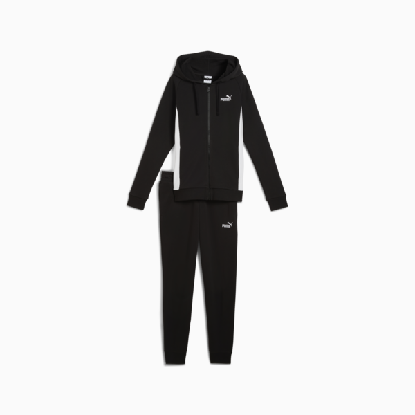 Conjunto de sudadera y pants para mujer, PUMA Black, large-MEX