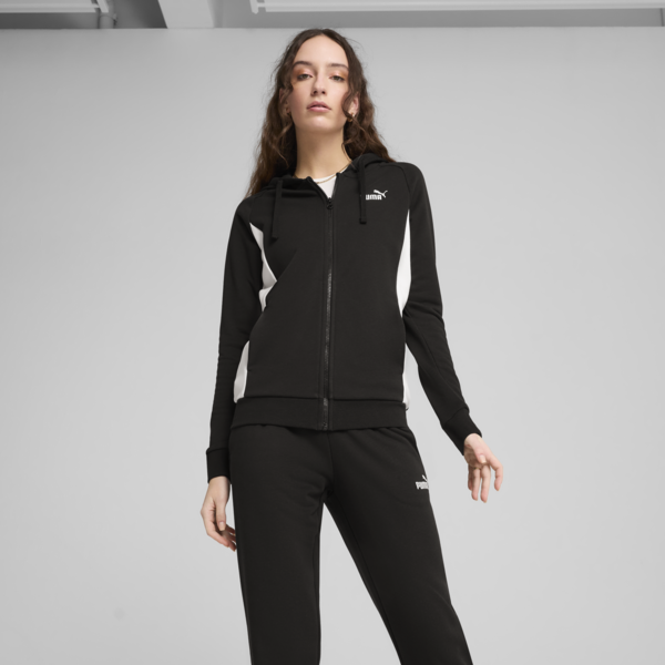 Conjunto de sudadera y pants para mujer, PUMA Black, large-MEX