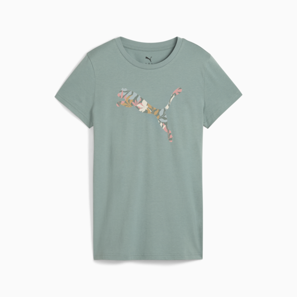 Remera Graphics Floral Cat Logo para mujer, Green Moon, large-ARG