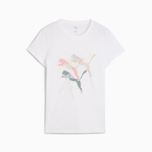 Remera Graphics Branded Leaf para mujer, PUMA White, large-ARG