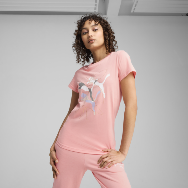 Remera Graphics Branded Leaf para mujer, Pink Fruit, large-ARG