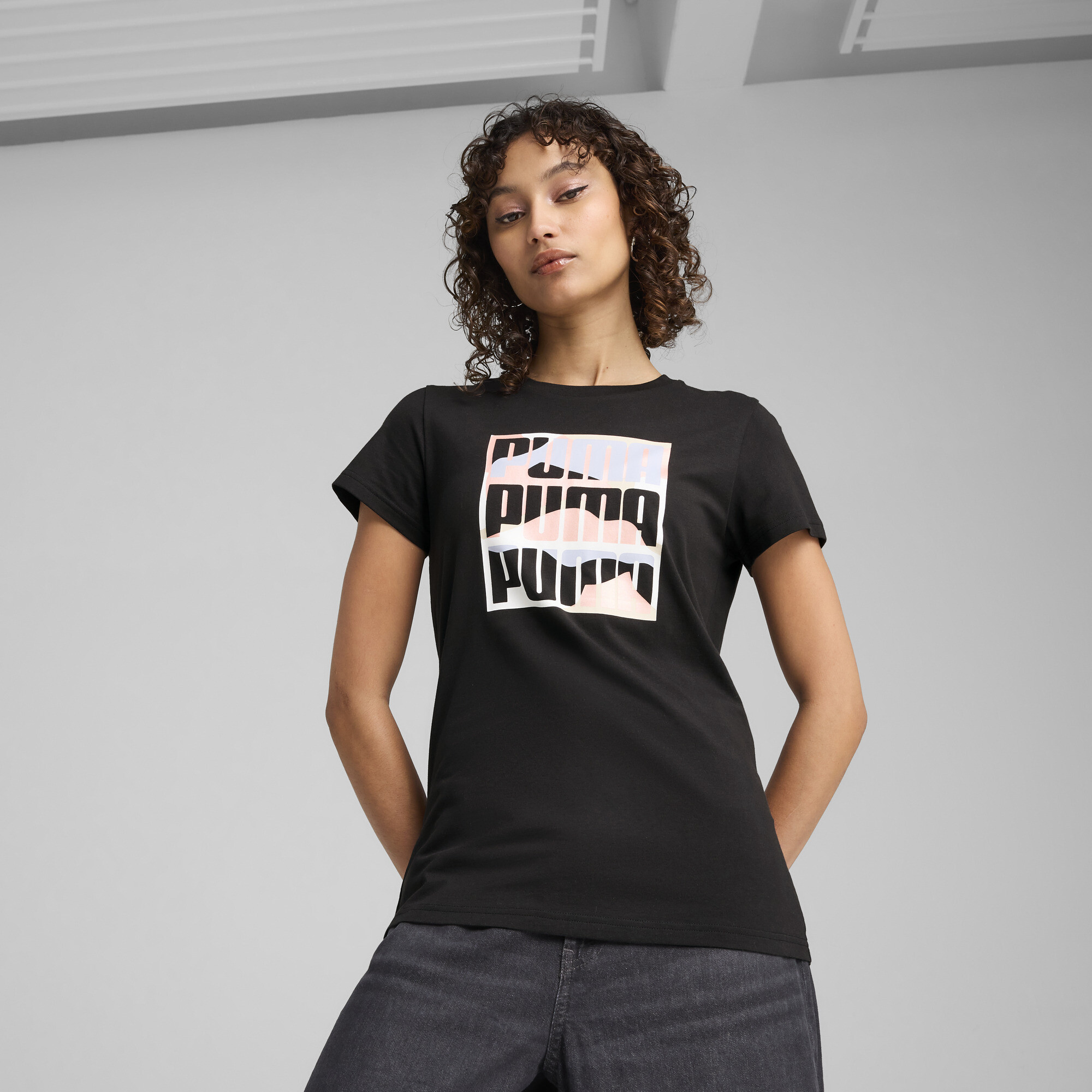 Puma GRAPHICS Mountain T-Shirt Damen | Mit Print | Black | Größe: XS