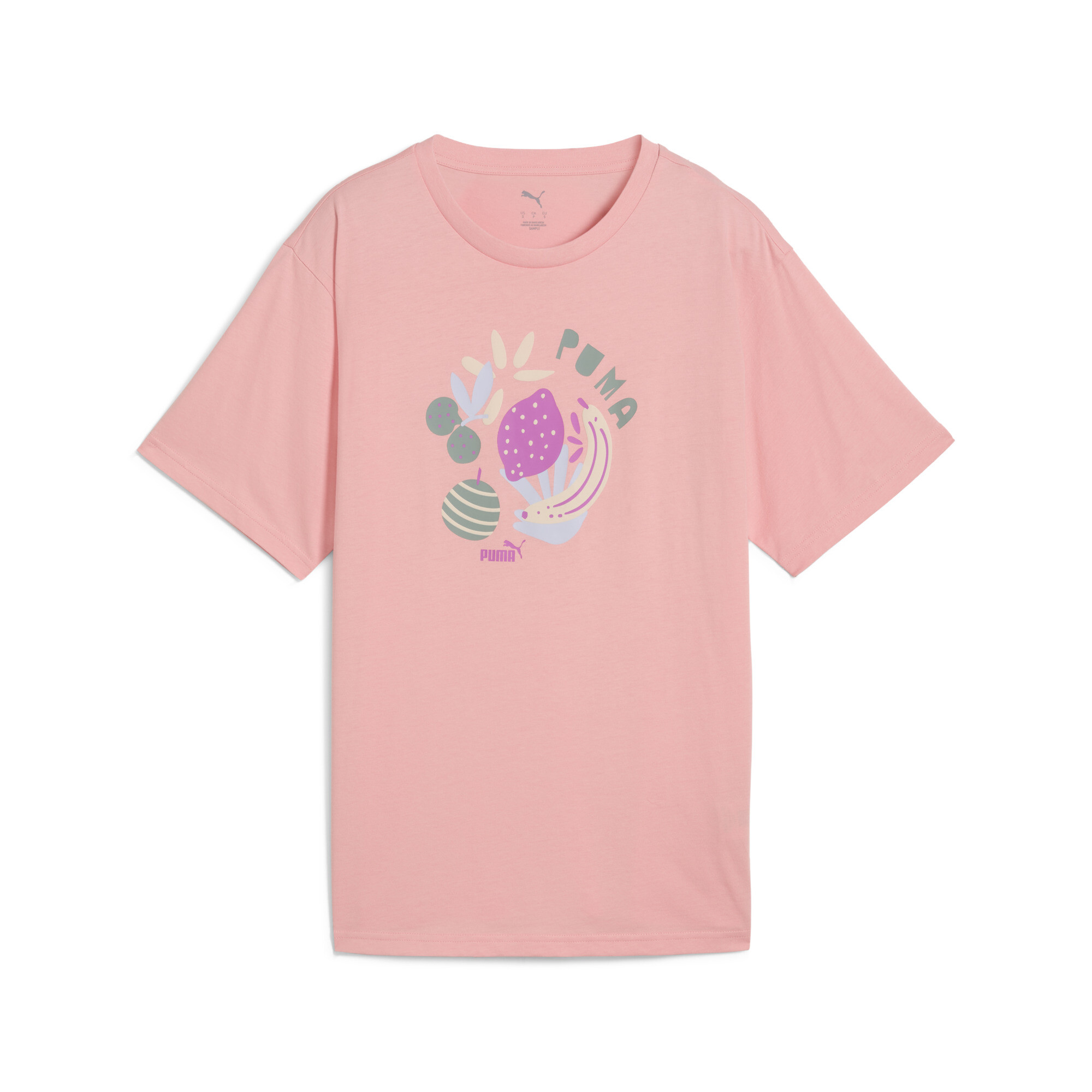 Puma GRAPHICS Relaxed Fruity T-Shirt Damen | Mit Print | Pink Fruit | Größe: XL