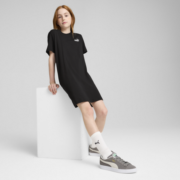Vestido manga corta Essentials Small No. 1 Logo para adolescentes, PUMA Black, large-MEX