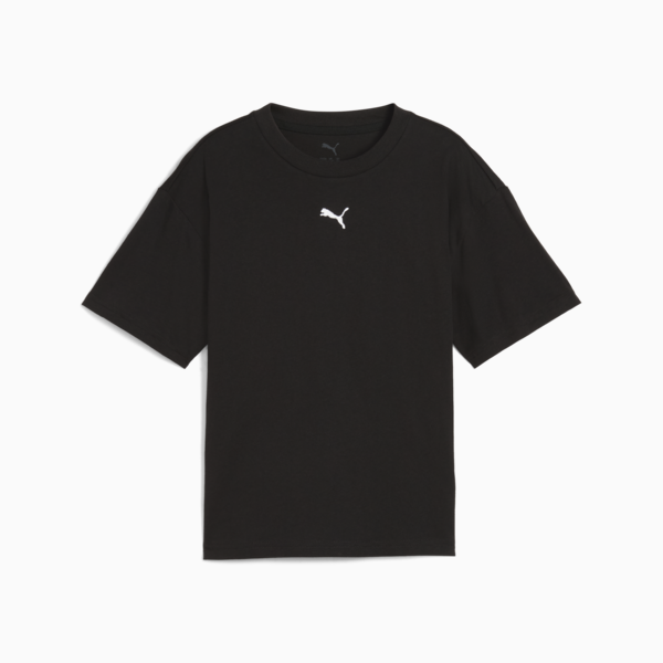 Essentials Boxy Tee Youth, PUMA Black, large-ZAF