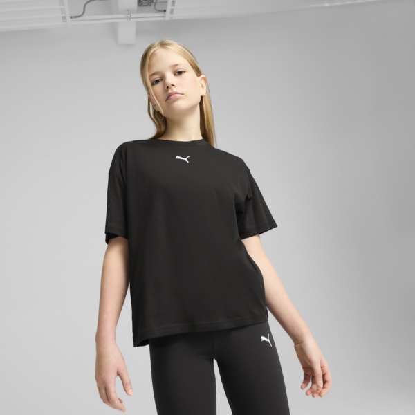 Playera corta Essentials para adolescentes, PUMA Black, large-MEX