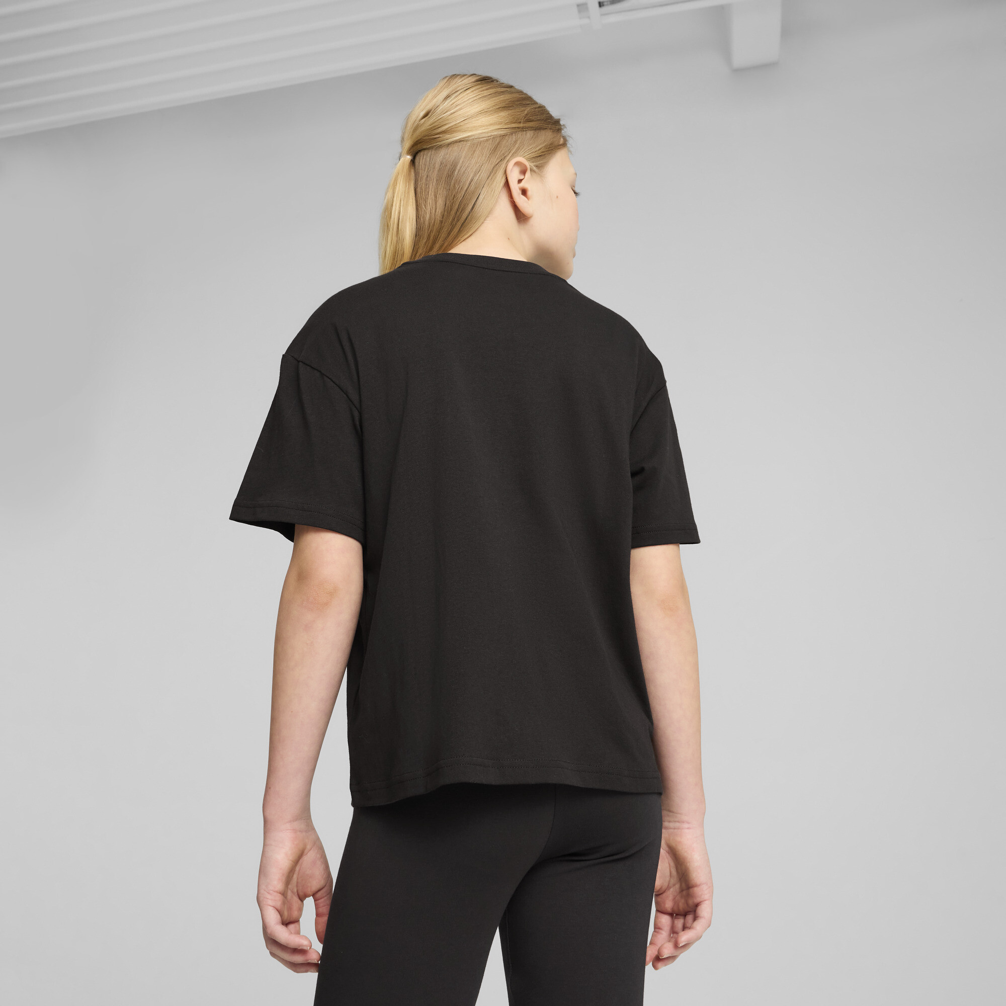 PUMA Essentials Boxy T-shirt voor Dames, Zwart, Maat 7-8Y thumbnail 3