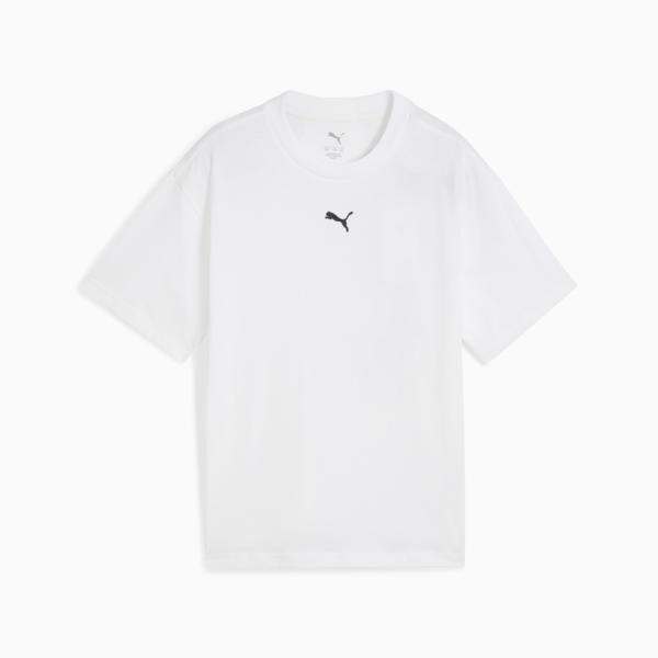 Essentials Boxy Tee Youth, PUMA White, large-MEX