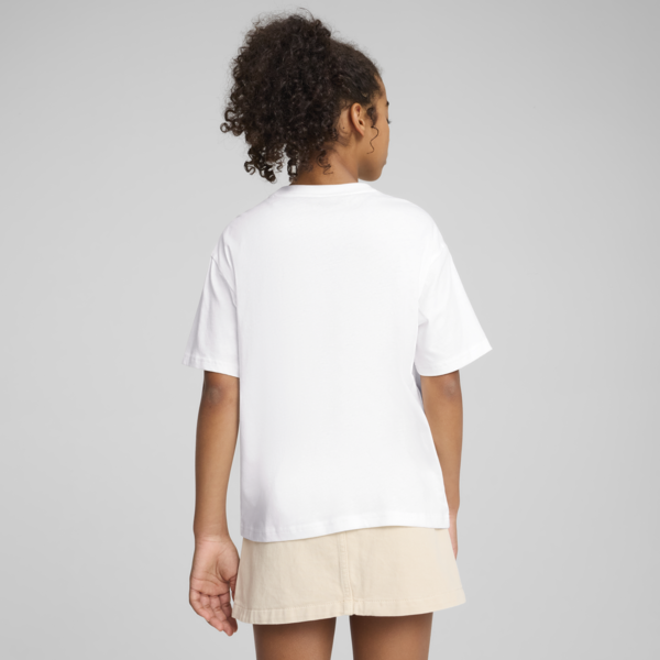 Essentials Boxy Tee Youth, PUMA White, large-MEX