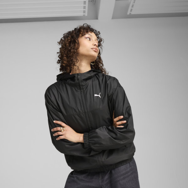 Campera rompeviento Essentials Relaxed para mujer, PUMA Black, large-ARG