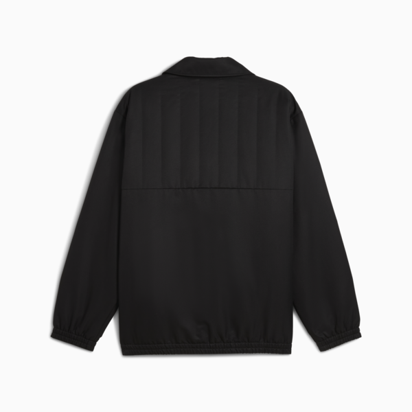 WARDROBE Essentials Relaxed Retro Football Jacket Unisex, PUMA Black, large-ZAF
