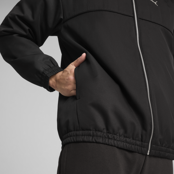 WARDROBE Essentials Relaxed Retro Football Jacket Unisex, PUMA Black, large-ZAF