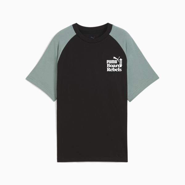 Mid 90s Graphic Tee II Youth, PUMA Black, large-MEX