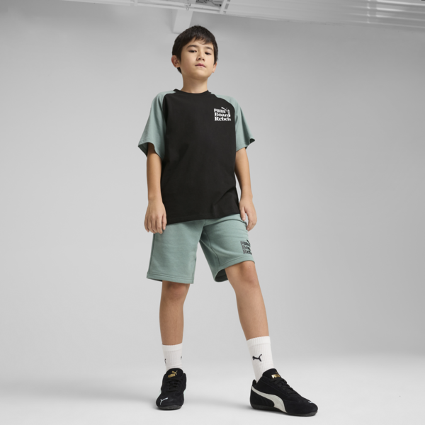 Mid 90s Graphic Tee II Youth, PUMA Black, large-MEX