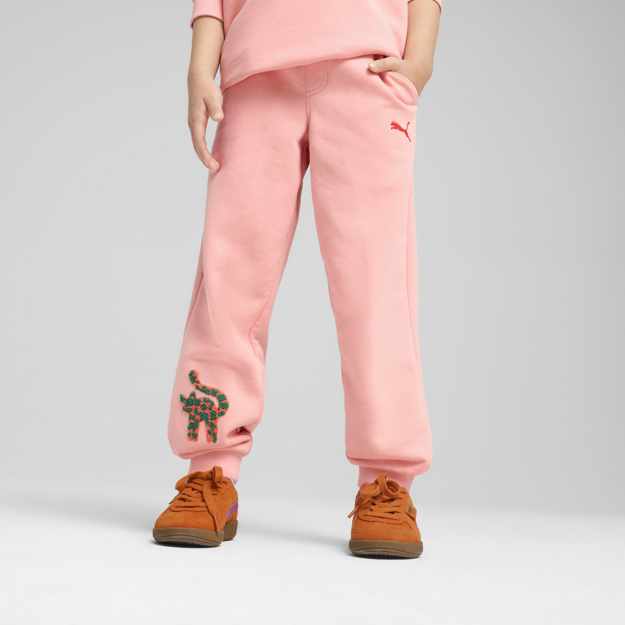 Puma Cats Club Jogginghose Kinder | Mit Print | Pink Fruit | Größe: 3-4Y