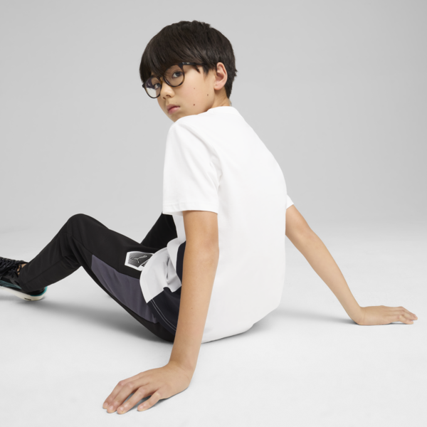 Active Sports Graphic Tee Youth, PUMA White, large-ZAF