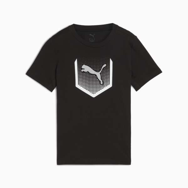 Active Sports Graphic Tee Youth, PUMA Black, large-ZAF