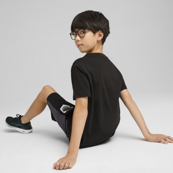 Active Sports Graphic Tee Youth, PUMA Black, large-ZAF