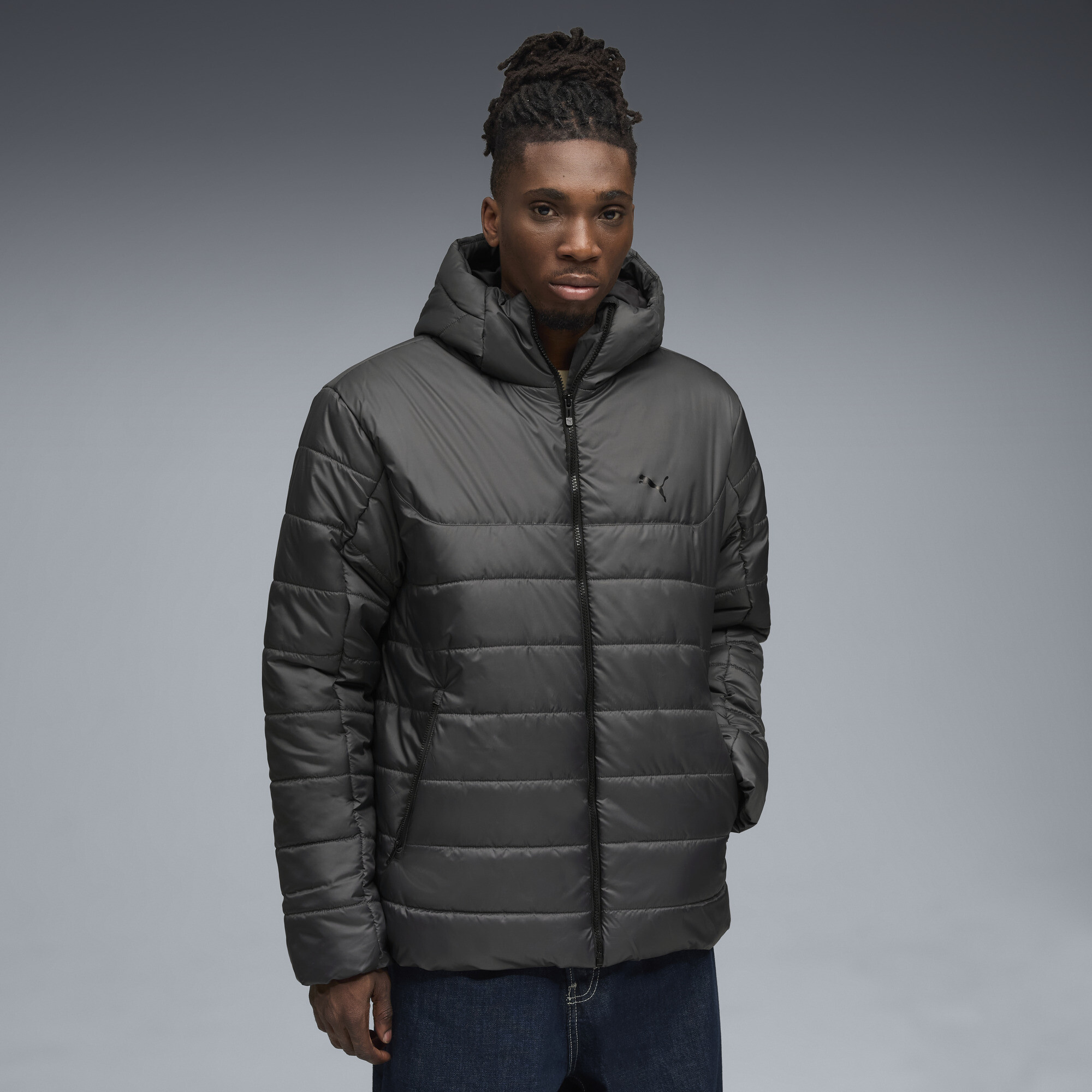Chaqueta acolchada con capucha Essentials para hombre