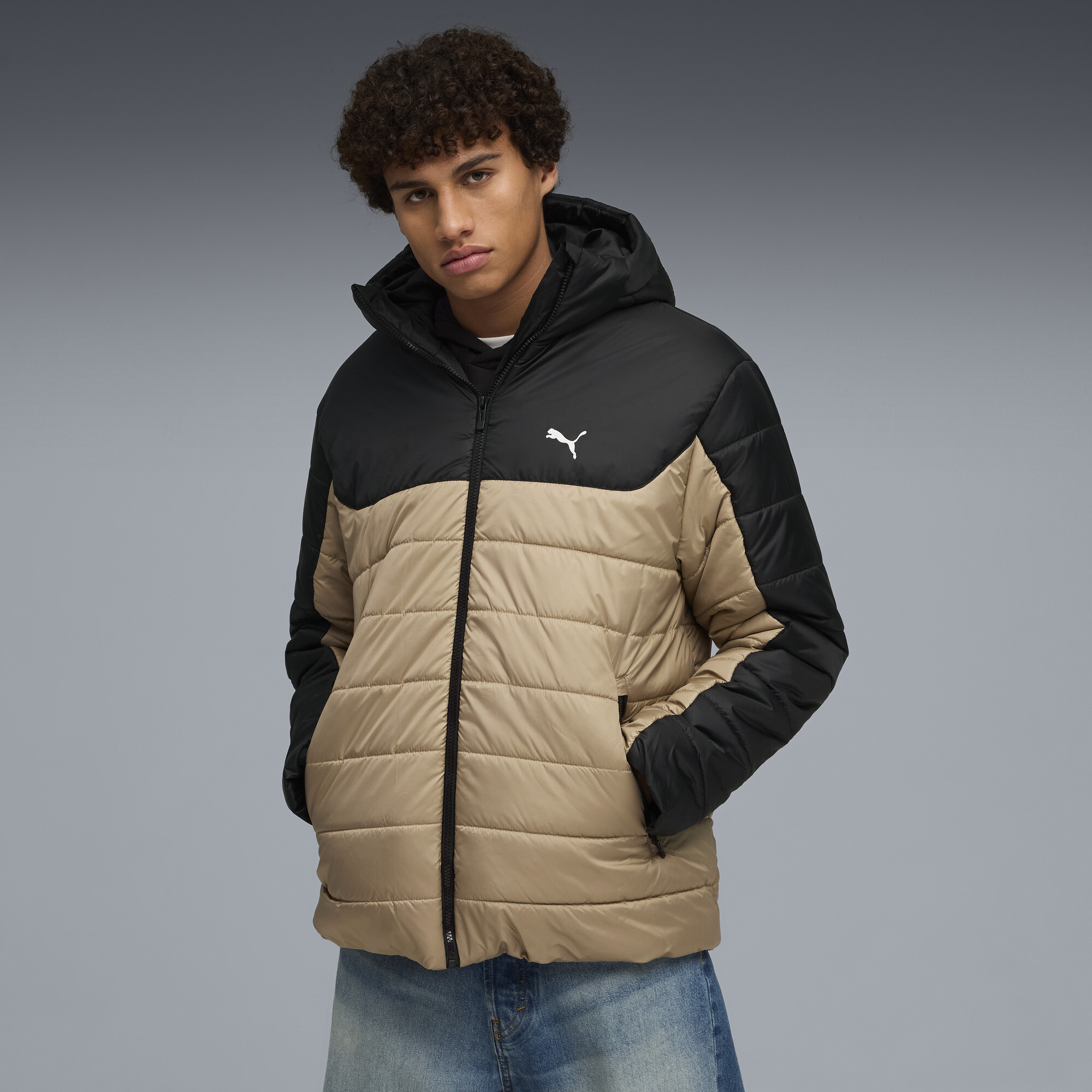 Куртка Essentials Hooded Padded Parka Men | Цвет: Бежевый | Ice