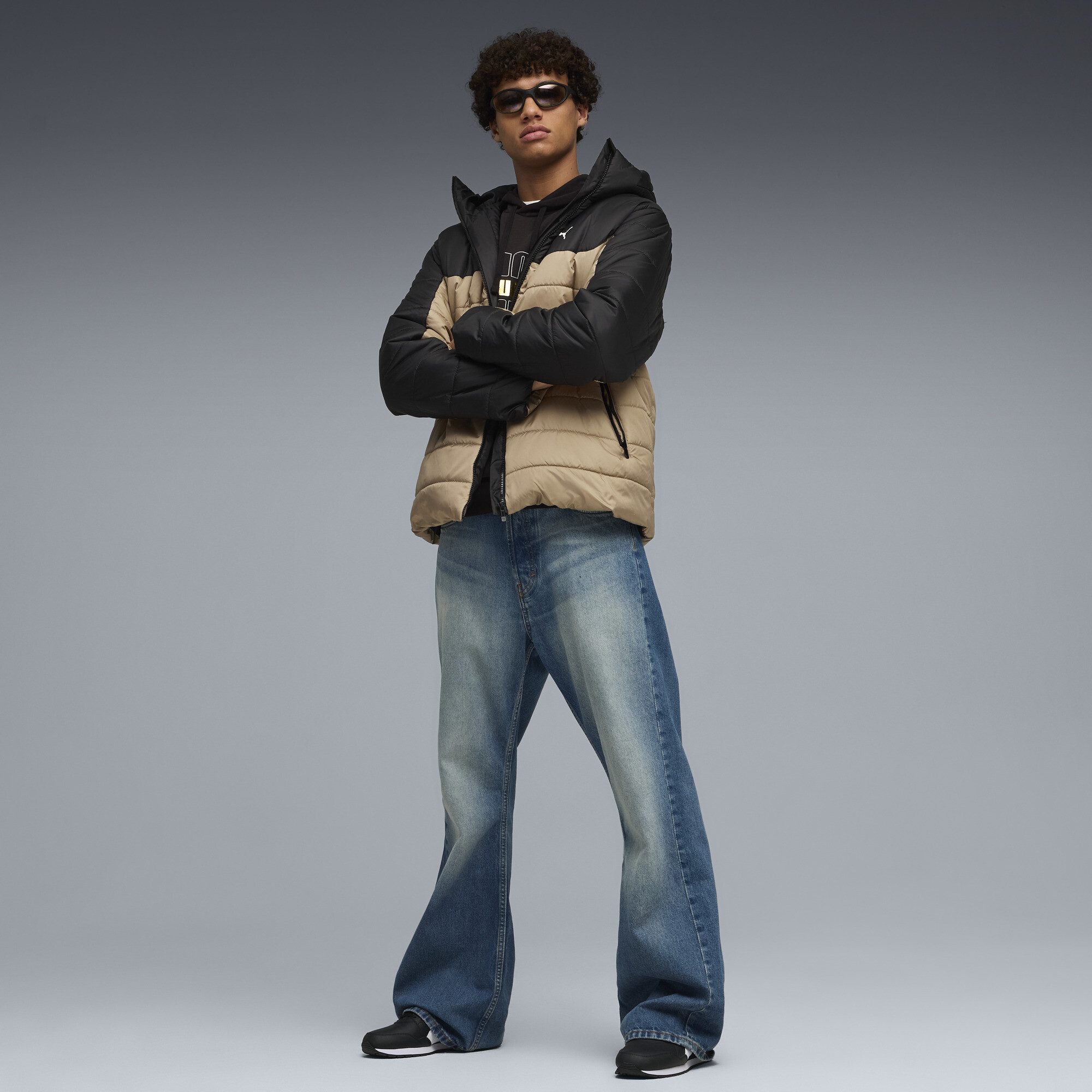 PUMA Essentials gewatteerd jack met capuchon voor Heren, Maat L thumbnail 4