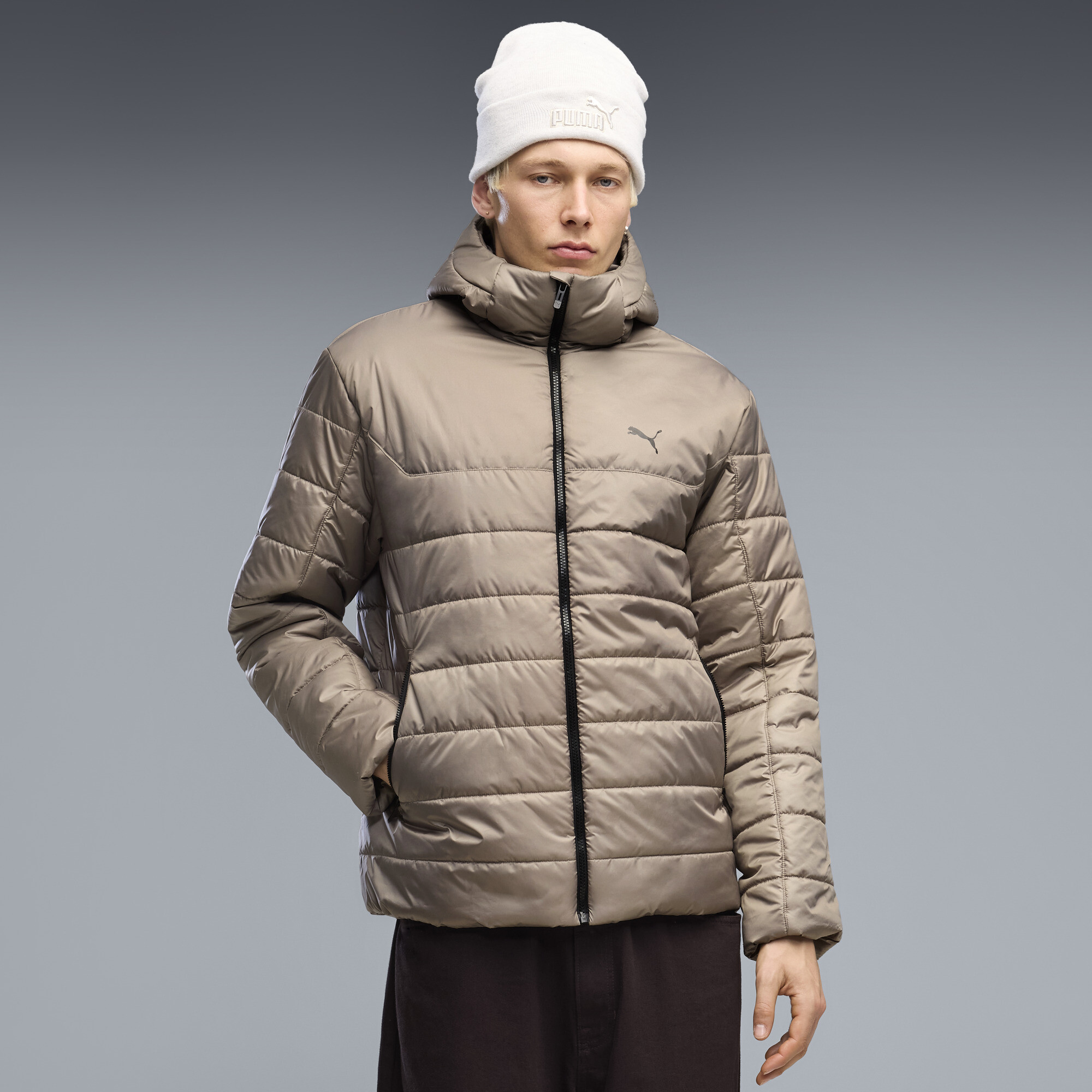 PUMA Doudoune capuche Essentials Homme Vtements Beige S 90 €
