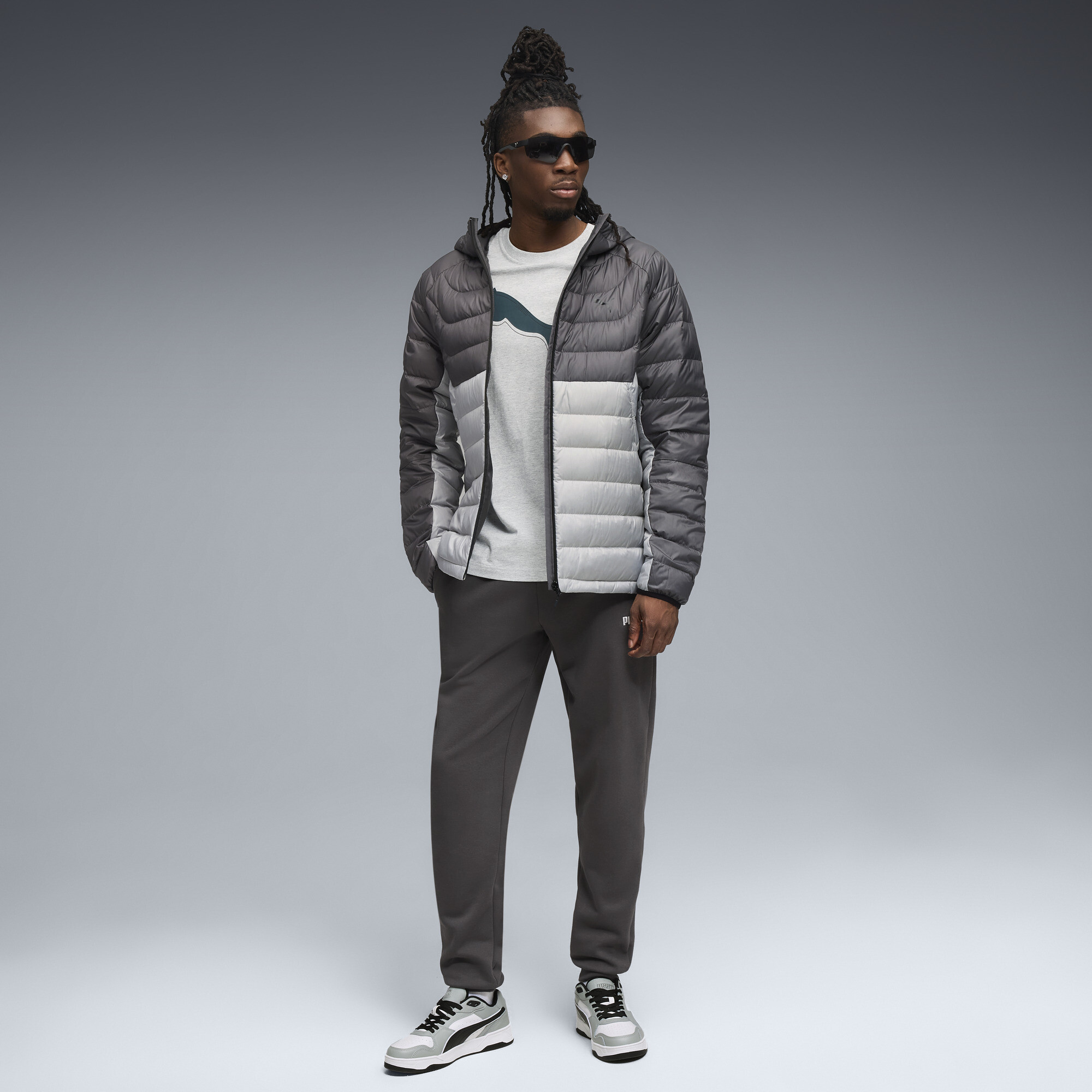 PUMA PACKLITE donsjack met capuchon voor Heren, Grijs, Maat S thumbnail 4