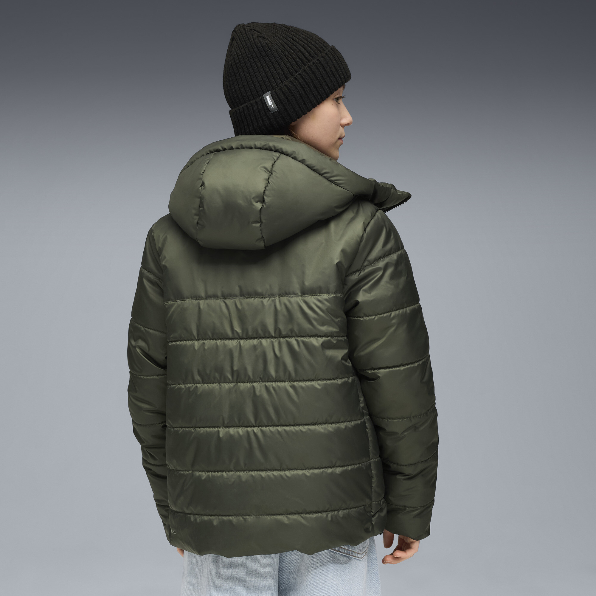 PUMA Essentials gewatteerd jack met capuchon, Maat 13-14Y thumbnail 4