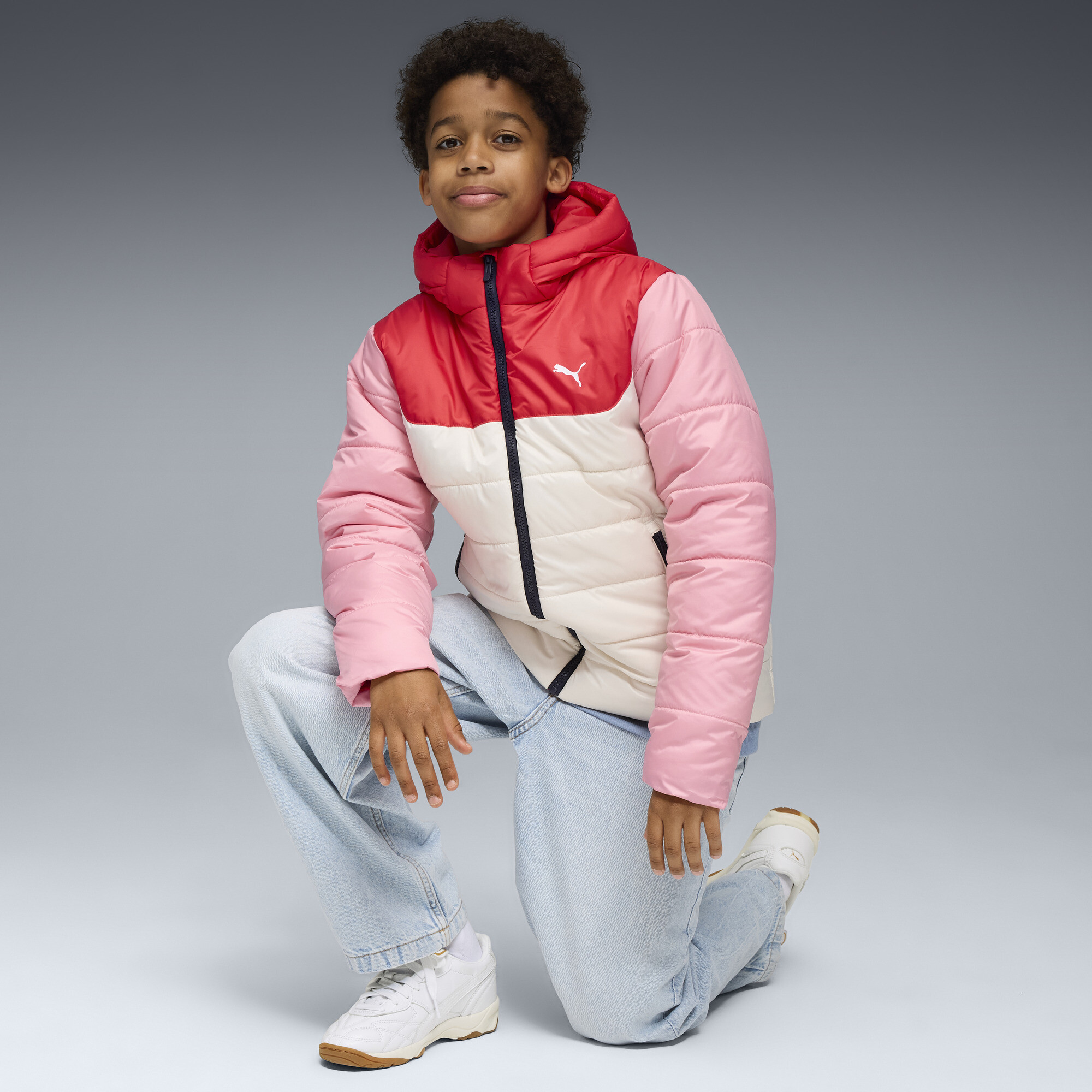 PUMA Essentials gewatteerd jack met capuchon, Maat 13-14Y thumbnail 5