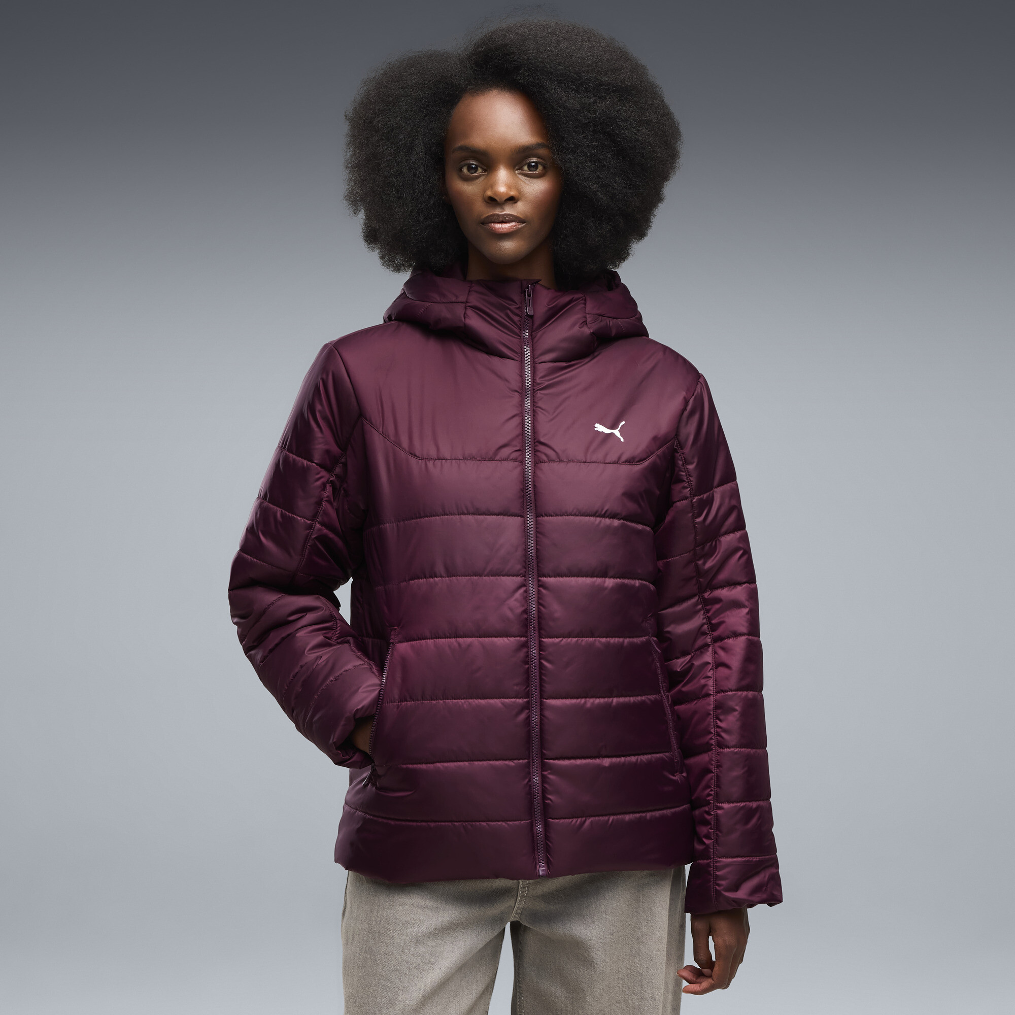 PUMA Doudoune capuche Essentials Femme Vtements Rouge S 90 €