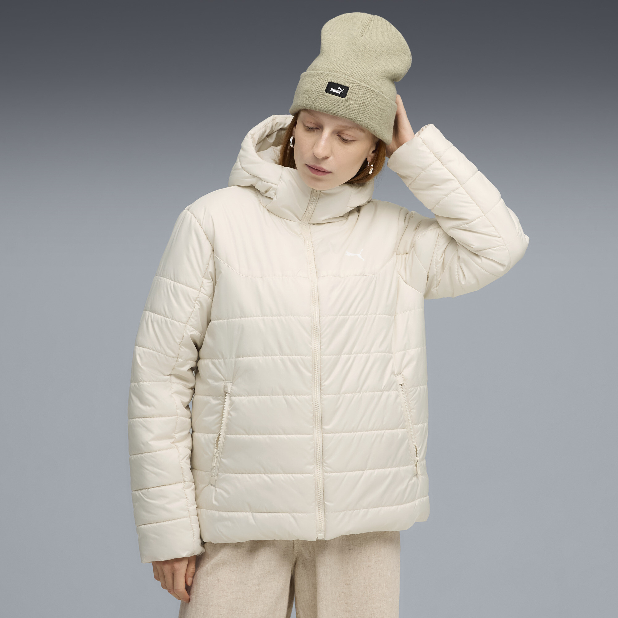 PUMA Doudoune capuche Essentials Femme Vtements Blanc S 90 €