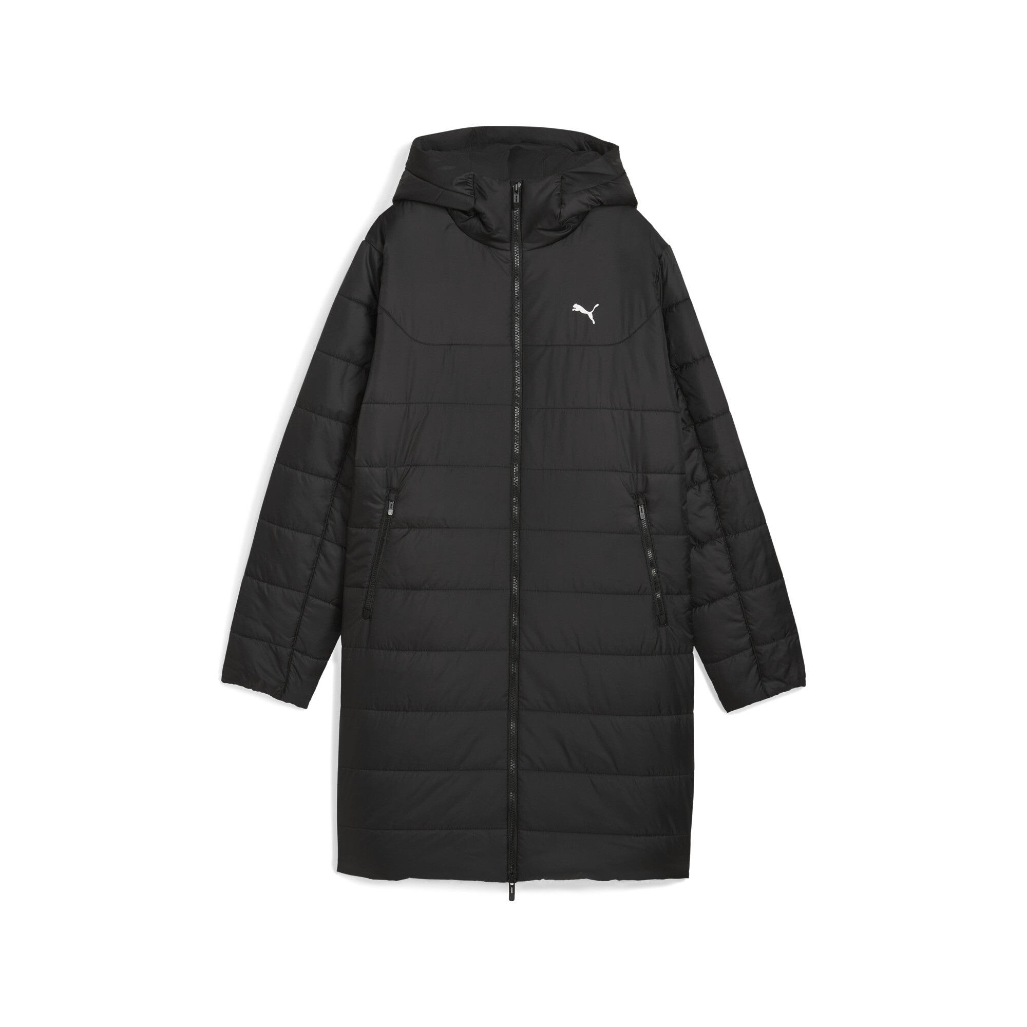 PUMA Essentials gewatteerde parka met capuchon voor Dames, Zwart, Maat M thumbnail 3