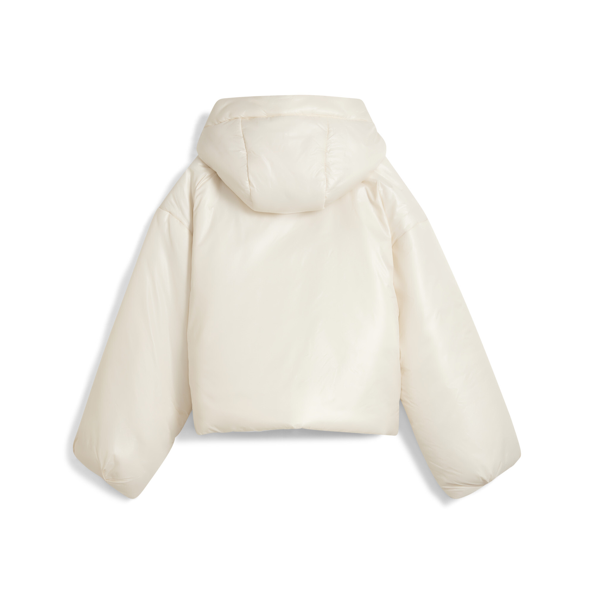 PUMA Wardrobe Essentials glanzende gewatteerde jas met capuchon voor Dames, Maat L thumbnail 2