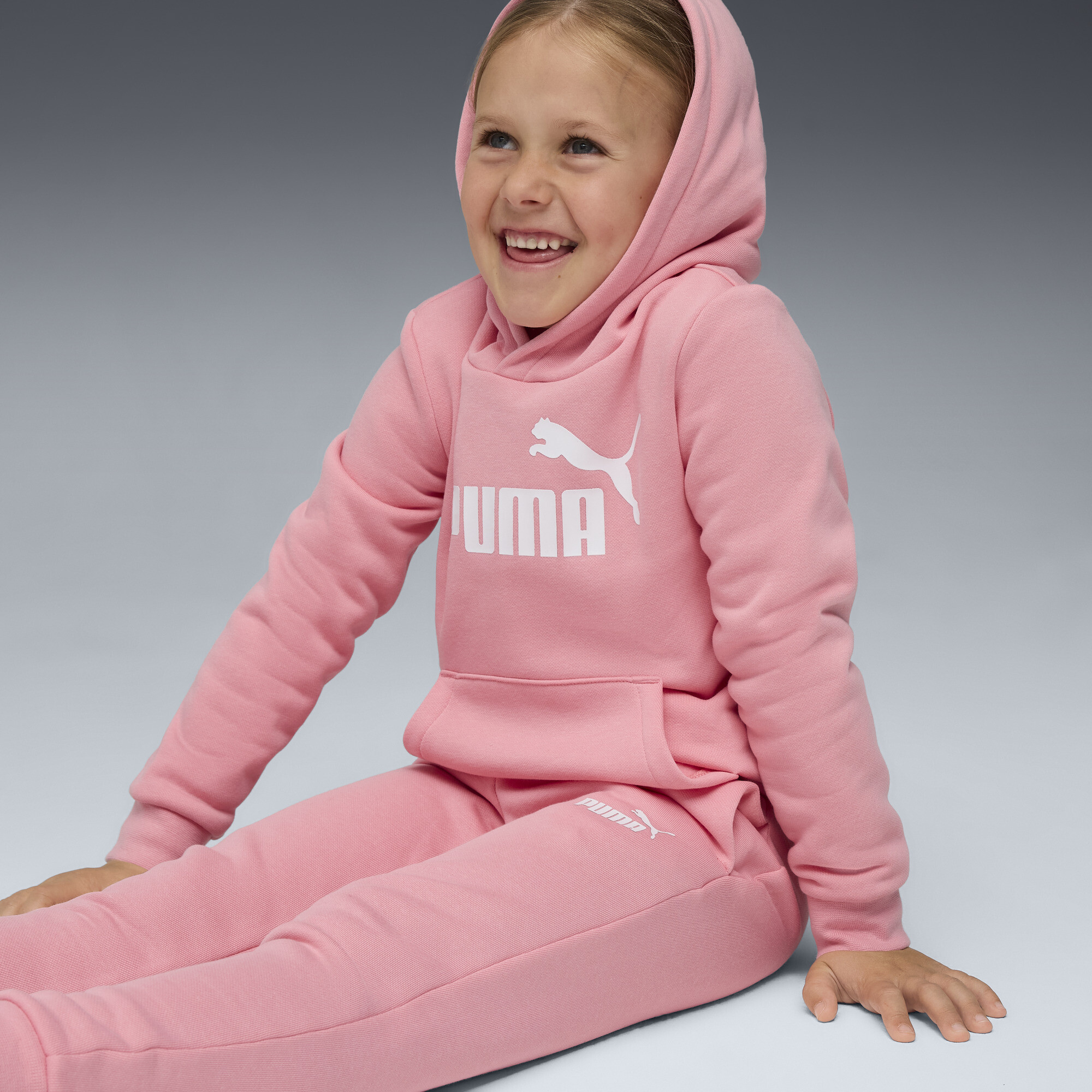 PUMA Essentials No.1 Logo joggingpak, Roze, Maat 3-4Y thumbnail 6