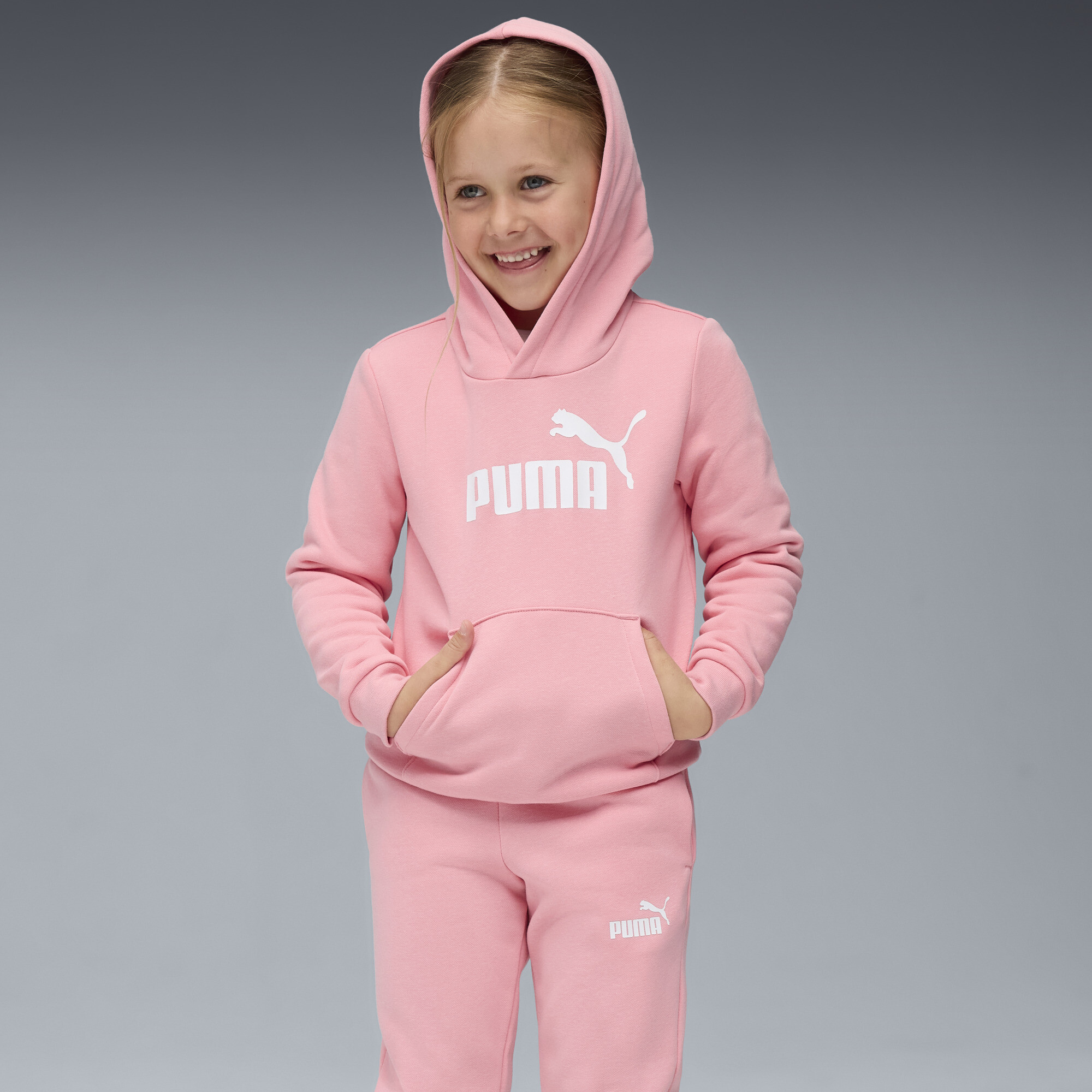 PUMA Essentials No.1 Logo joggingpak, Roze, Maat 3-4Y thumbnail 5