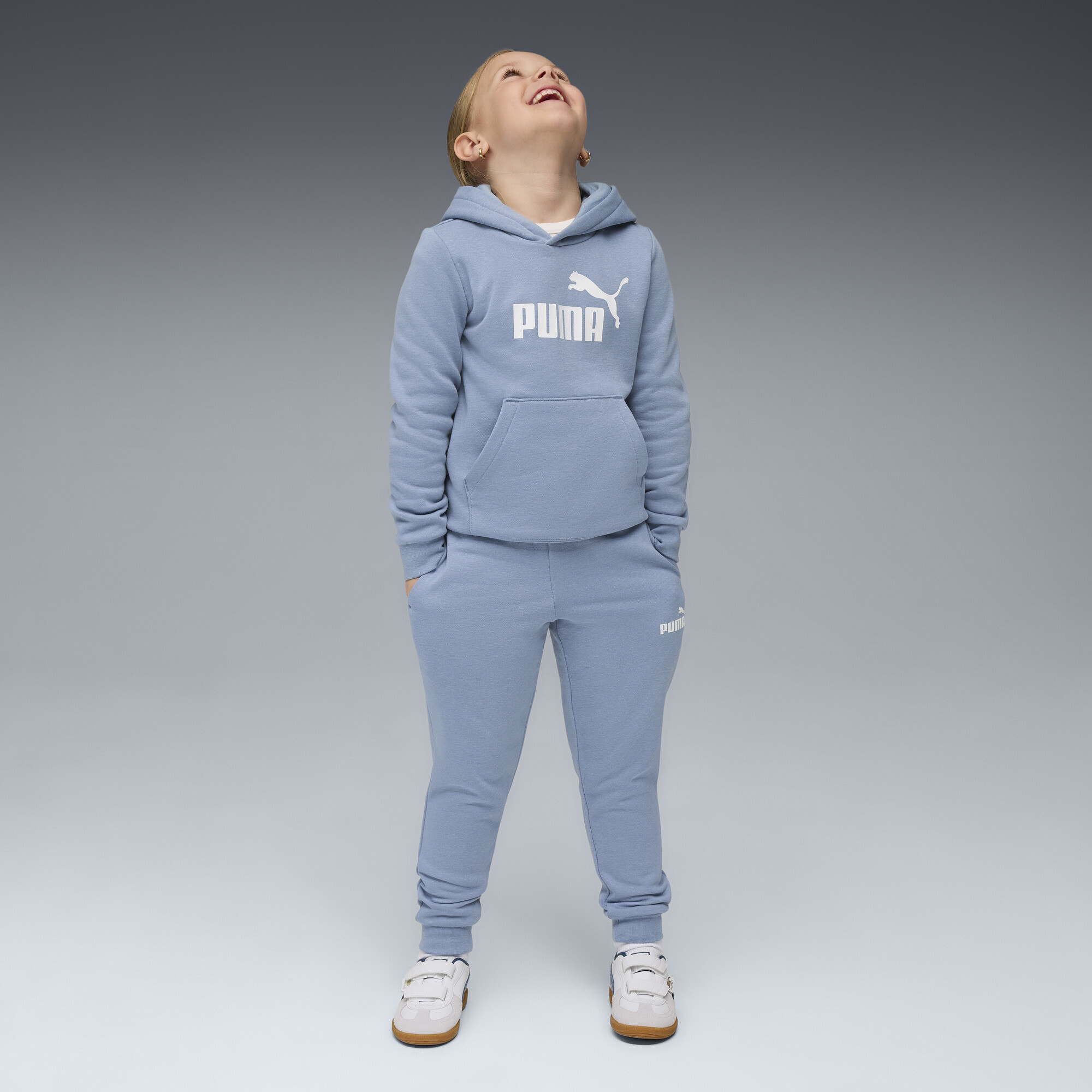 PUMA Essentials No.1 Logo joggingpak, Blauw, Maat 6-7Y thumbnail 5