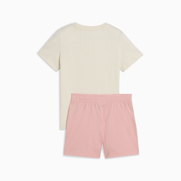 Essentials No.1 Logo Tee and Shorts Set Kids, Alpine Snow-Pink Fruit, large-MEX