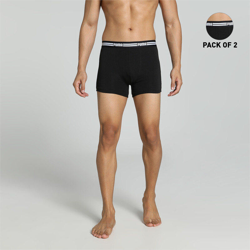 Men's PUMA Stretch Trunks-Pack Of 2 in Black size L