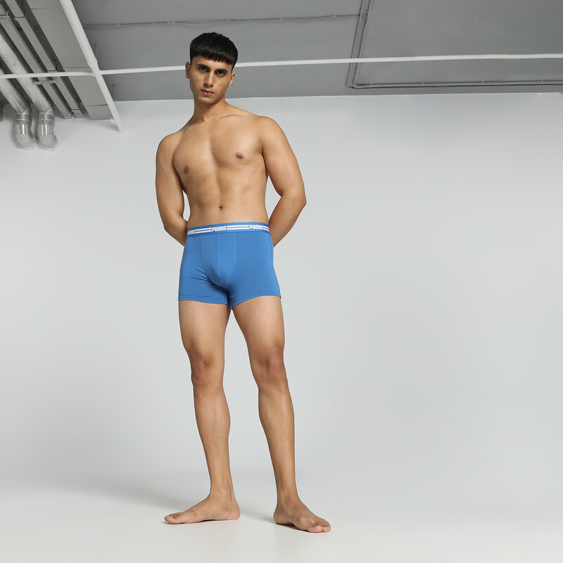 Men's PUMA Stretch Trunks-Pack Of 2 in Blue size M