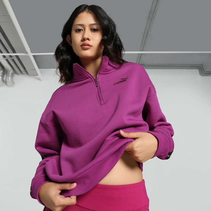 

Women's PUMA MINIMAL GOLD Half-Zip Crew-Neck Sweatshirt
