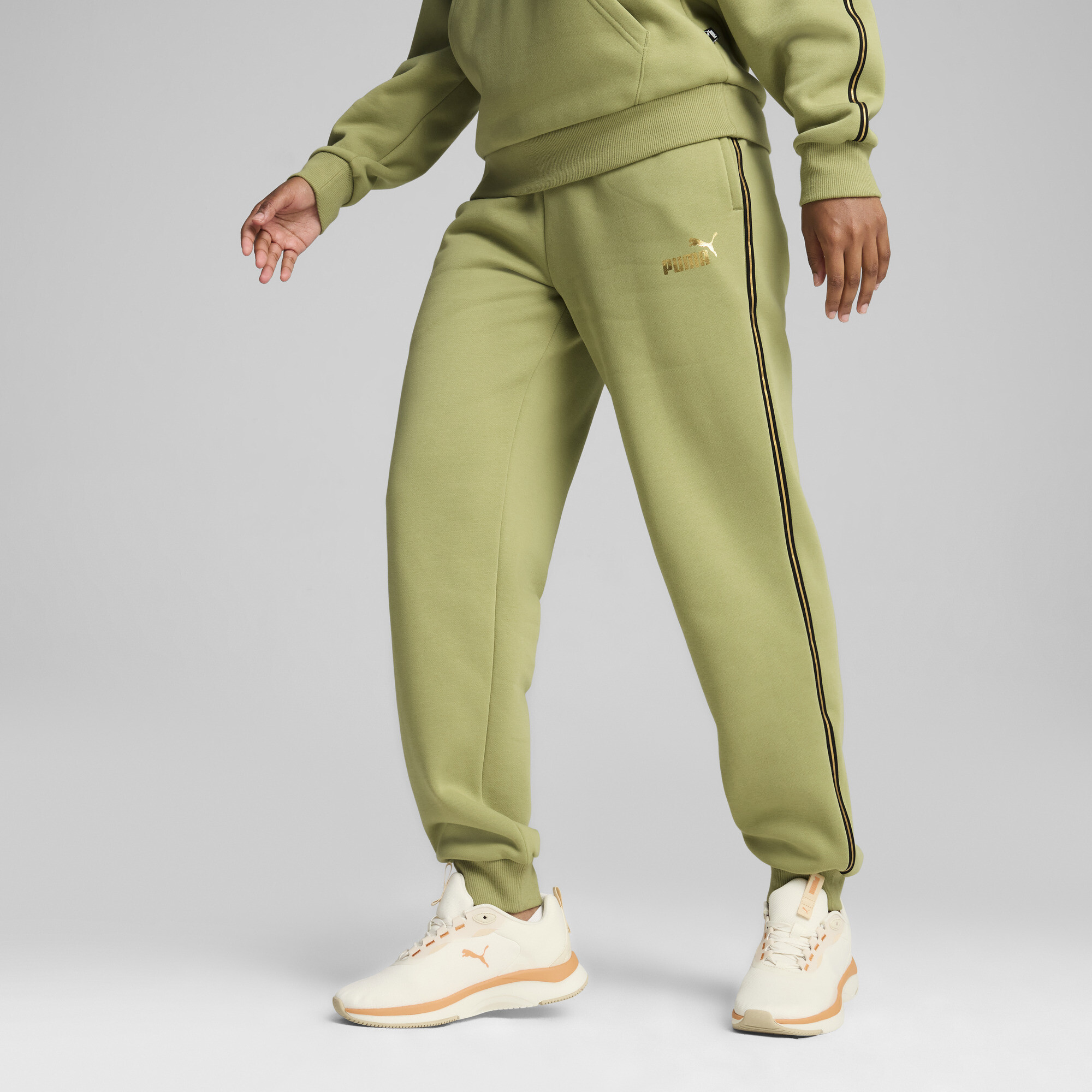 Women's Puma MINIMAL GOLD Sweatpants, Green, Size L, Clothing