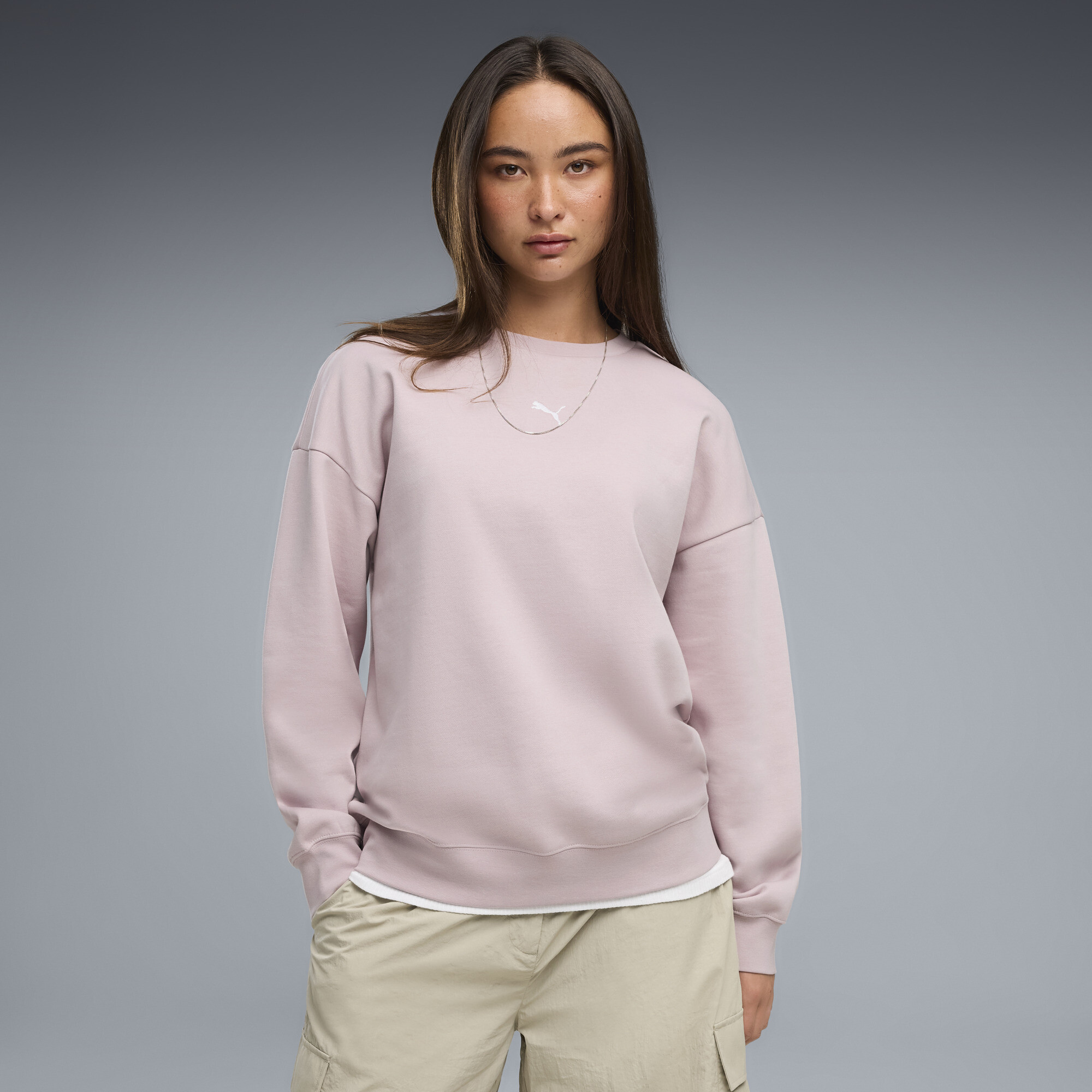 PUMA Essentials Oversized Sweatshirt Damen, Kleidung, Rosa, M
