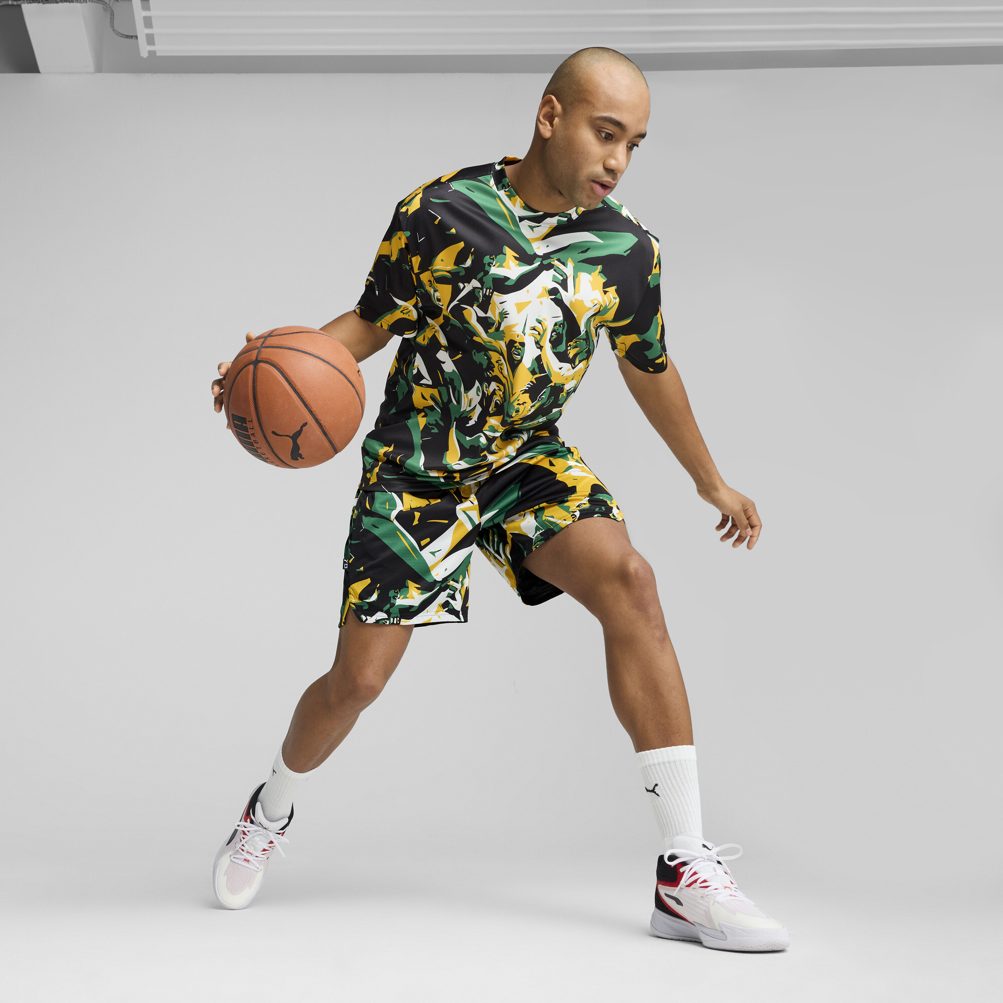 Rival Rage All-Over short met print voor Heren, Groen, Maat XXL | PUMA