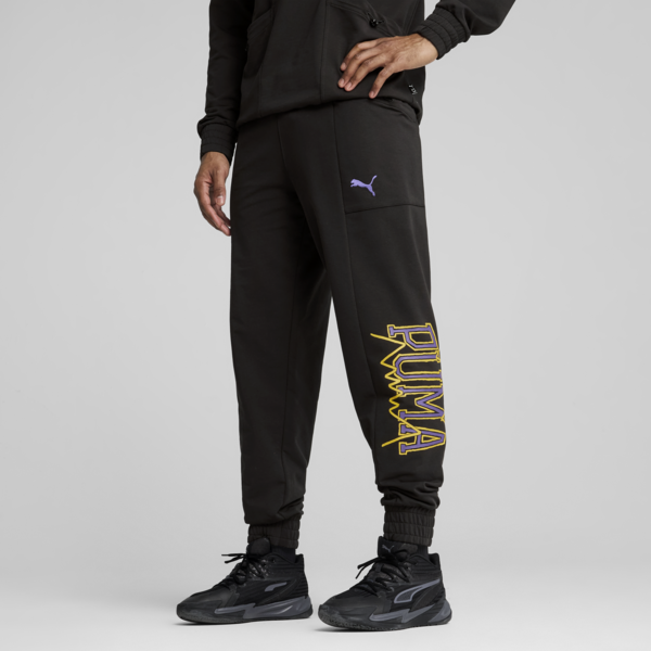 Rival Rage Tech Basketball Pants Men, PUMA Black, large-MEX