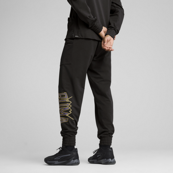 Rival Rage Tech Basketball Pants Men, PUMA Black, large-MEX